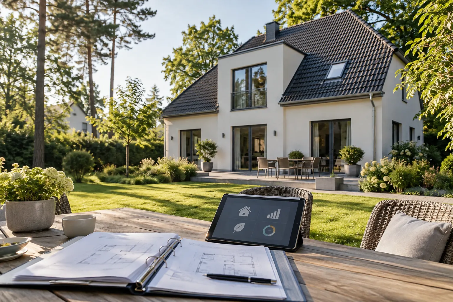 Einfamilienhaus in Stahnsdorf mit Bauplan und digital dokumentiertem Genehmigungsstand
