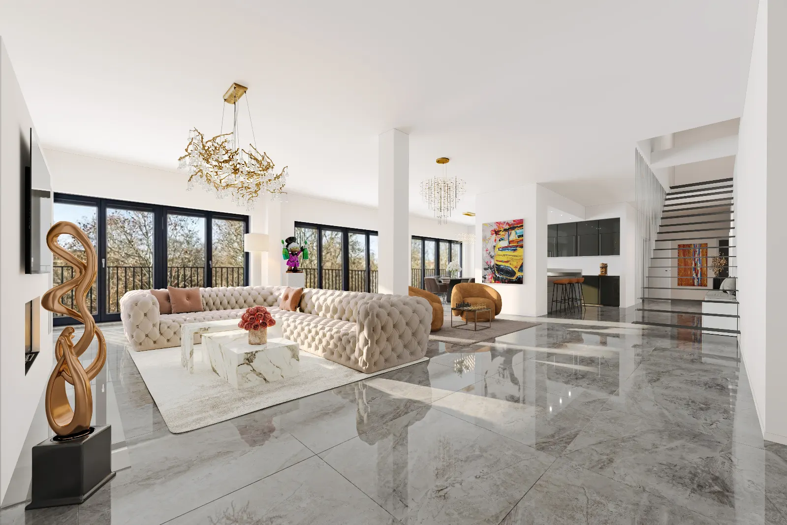 Penthouse-Loft mit spektakulärer 130 m² Dachterrasse über den Dächern Berlins – Bild 5
